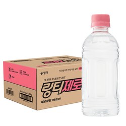 링티 제로 복숭아맛 무라벨, 340ml, 20개
