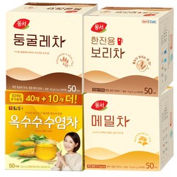 [천지물산] 동서 둥굴레차 50T+동서 한잔용보리차 50T+동서 메밀차 50T+담터 옥수수수염차 50T, 1개, 동서 둥굴레차 50T : 1개동서 한잔용보리차 50T : 1개동서 메밀차 50T : 1개담터 옥수수수염차 50T : 1개