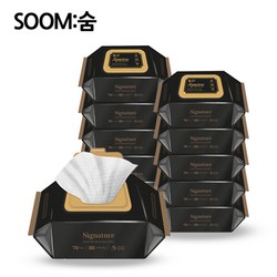 숨 시그니처 물티슈 70매 x 10팩 고평량 63g, 70매, 10개