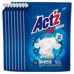 액츠 퍼펙트 실내건조 일반드럼겸용 리필 1.5L X 8개(1박스), 1.5L, 8개