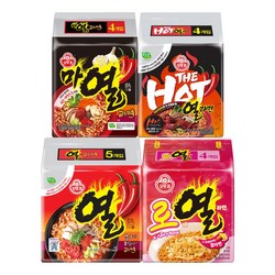 오뚜기 열라면 5입+마열라면 120g 4입+더핫열라면 120g 4입+로열라면 120g 4입, 4팩