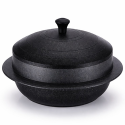 마더쿡 IH 인덕션 가마솥 주물 코팅 밥솥 다용도 냄비, 1개, 블랙, 20cm