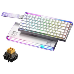 AULA HERO 84HE 마그네틱 축 키보드 유선 게이밍 고성능 8K, RGB light box wired, White Contour Line, 라이트닝 자석축