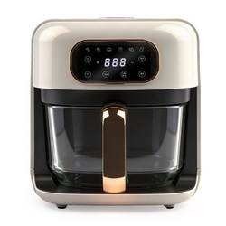 아우로 글라스바스켓 5.5L대용량 저소음 에어프라이어, 아이보리, HA2244-5.5L