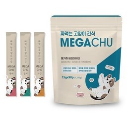 메가츄 짜먹는 고양이 간식 츄 90스틱 대용량