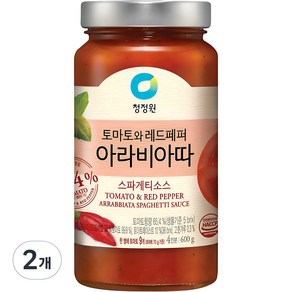 대상 청정원 아라비아따 스파게티 소스, 600g, 2개