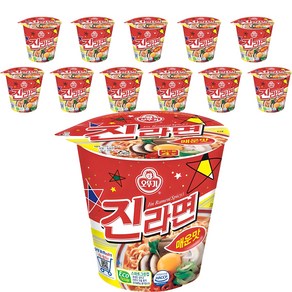 오뚜기 진라면 컵 매운맛 65g, 12개