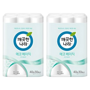 깨끗한나라 에코 베이직 화장지 2겹