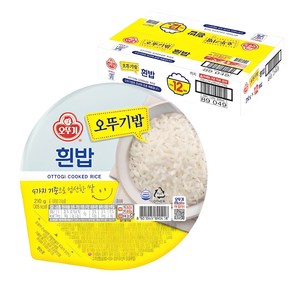 오뚜기 맛있는 오뚜기밥, 210g, 12개