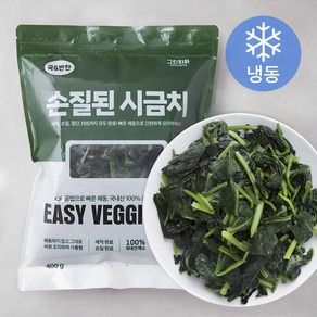 그린피아 국 & 반찬 손질된 시금치 (냉동), 400g, 1팩