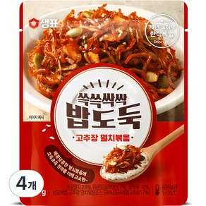 샘표 쓱쓱싹싹 밥도둑 고추장 멸치볶음, 50g, 4개