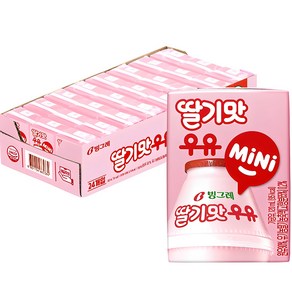 빙그레 딸기맛 우유 MiNi