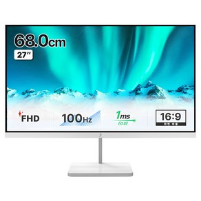 주연테크 FHD 100Hz 화이트 모니터, 68cm, V27FX-W(무결점)