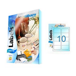 [올바른] 투명방수라벨 (레이저용) -10칸(2X5), 10칸, 25개
