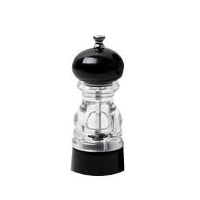 모던 투명 페퍼밀/솔트밀 小 中 大 솔트밀(세라믹)-(블랙)-소(140mm), 1개