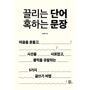 [유노북스]끌리는 단어 혹하는 문장 : 마음을 흔들고 시선을 사로잡고 클릭을 유발하는 5가지 글쓰기 비법