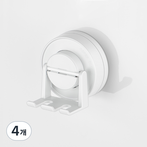 디허브 써니석션 2인용 칫솔걸이, 써니화이트, 4개