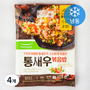 풀무원 통새우 볶음밥 2인 (냉동), 450g, 4개