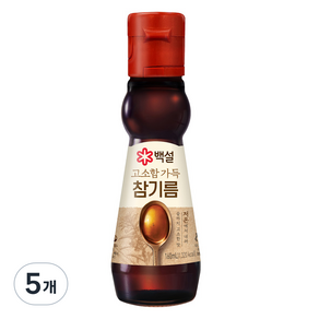 백설 고소함 가득 참기름, 5개, 160ml