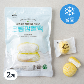 떡미당 크림찹쌀떡 (냉동), 400g, 2개