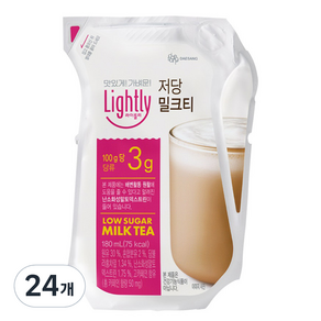 라이틀리 저당 밀크티, 180ml, 24개