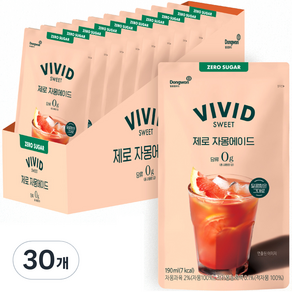 비비드스위트 제로 자몽 에이드, 190ml, 30개