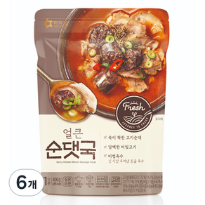 아워홈 얼큰 순댓국, 400g, 6개