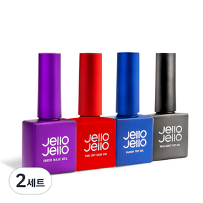 젤로젤로 젤네일 베이직 4종 세트, 혼합 색상, 2세트, 10ml