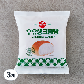 서울우유 우유생크림빵, 140g, 3개