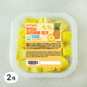 곰곰 맛있는 파인애플 청크, 400g, 2개