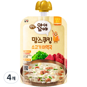 아이꼬야 유아용 맘스쿠킹 이유식 9개월부터, 100g, 4개, 소고기미역국