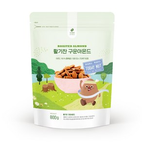 투데이넛 자연루 활기찬 구운아몬드, 800g, 1개