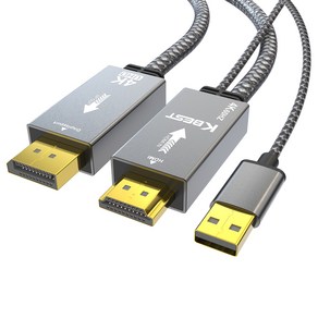 케이베스트 HDMI TO DP 케이블 4K