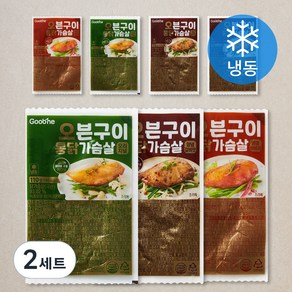 굽네 오븐구이 통닭가슴살 오리지널 110g x 2개입 + 매콤바베큐 110g x 2개입 + 양념갈비맛 110g x 3개입 (냉동)