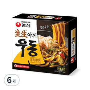 농심 생생야끼 우동 데리야끼맛, 251g, 6개