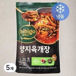 비비고 양지육개장 2인분 (냉동), 700g, 5개