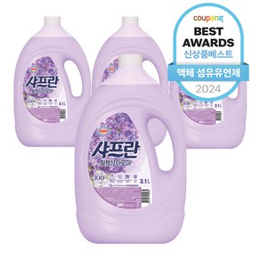 샤프란 섬유유연제 릴렉싱아로마, 3.1L, 4개