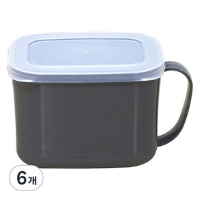 센스2030 핸디 캐니스터 밀폐용기 그레이, 6개, 800ml