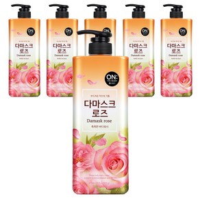 온더바디 플라워 약산성 퍼퓸 바디워시 다마스크 로즈향, 875ml, 6개