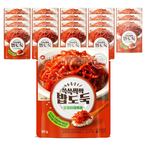 샘표 쓱쓱싹싹 밥도둑 오징어채볶음, 60g, 20개