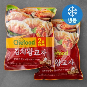 쉐푸드 김치왕교자 (냉동), 385g, 2개입