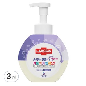 랩신 컬러체인징 포밍 핸드워시 포도향, 500ml, 3개