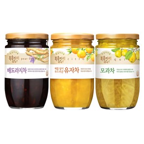 복음자리 배도라지차 470g + 유자차 480g + 모과차 480g, 1세트