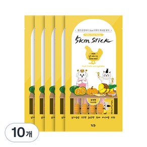 조공 반려동물 오키로스틱 파우치 간식 4P, 혼합맛(닭가슴살/단호박), 56g, 10개