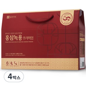 종근당건강 홍삼녹용즙 프리미엄, 30회분, 1.5L, 4개