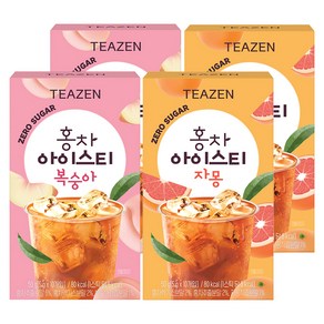 티젠 홍차 아이스티 복숭아 50g 2p + 자몽 50g 2p, 1세트, 5g