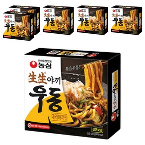농심 생생야끼 우동 데리야끼맛, 251g, 6개