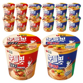 누들핏 육개장사발면맛 35.5g 8p + 김치사발면맛 37.5g 8p, 1세트