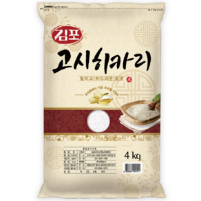 대한농산 2024년산 햅쌀 김포 고시히카리 쌀, 상, 4kg, 1개