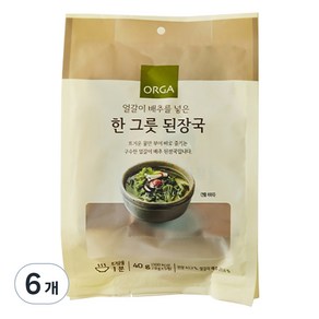 ORGA 한 그릇 된장국 5개입, 40g, 6개